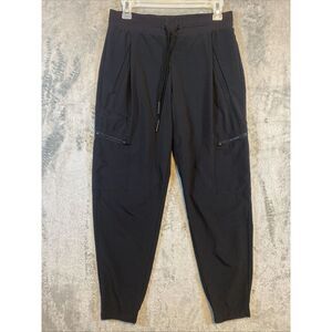 Athleta Jogger Pants Women's Sz 4 Black Go Far Travel Drawstring‎ Waist Pockets